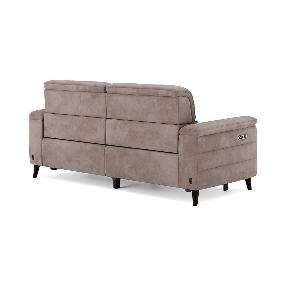 Cassius 3 Seater Power Recliner Sofa in Dexter Nutmeg Fabric 5