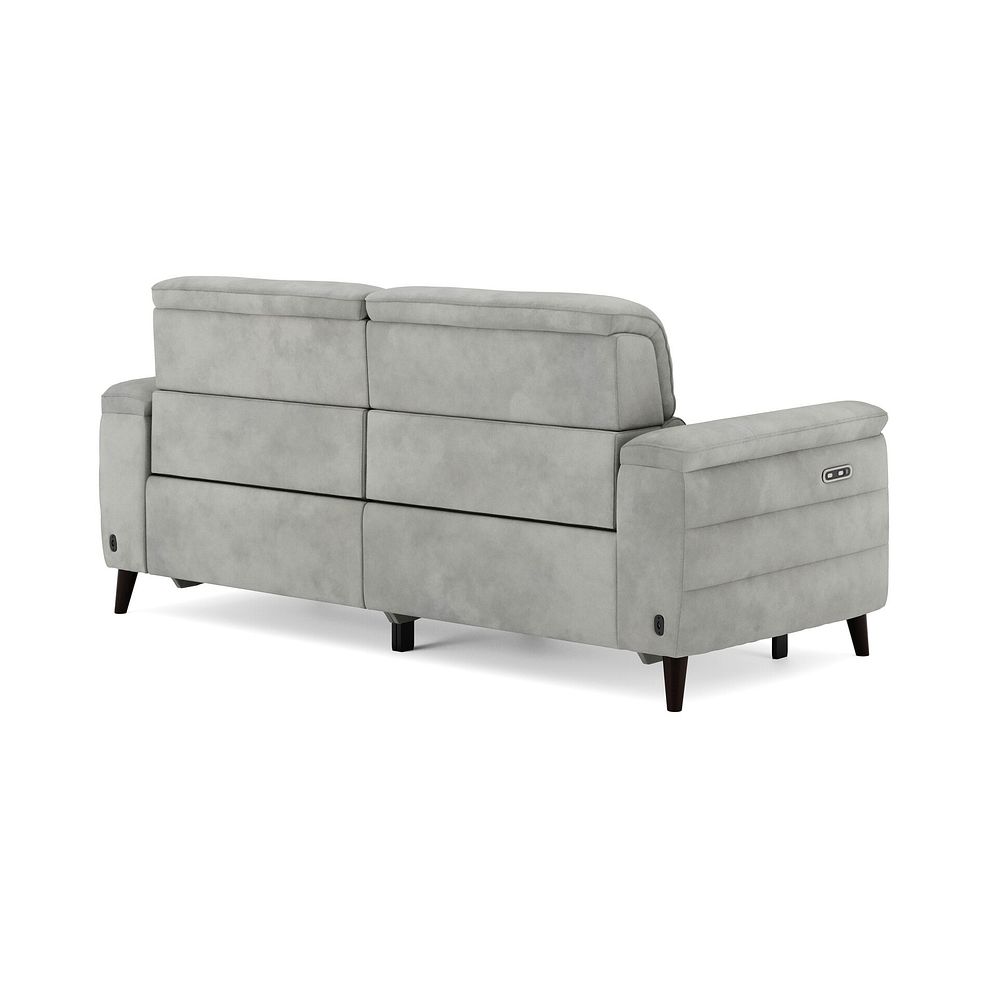 Cassius 3 Seater Power Recliner Sofa in Dexter Stone Fabric 5