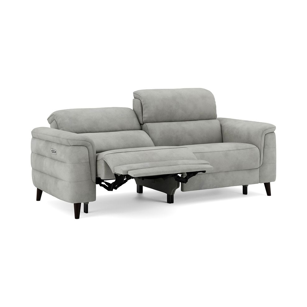 Cassius 3 Seater Power Recliner Sofa in Dexter Stone Fabric 2