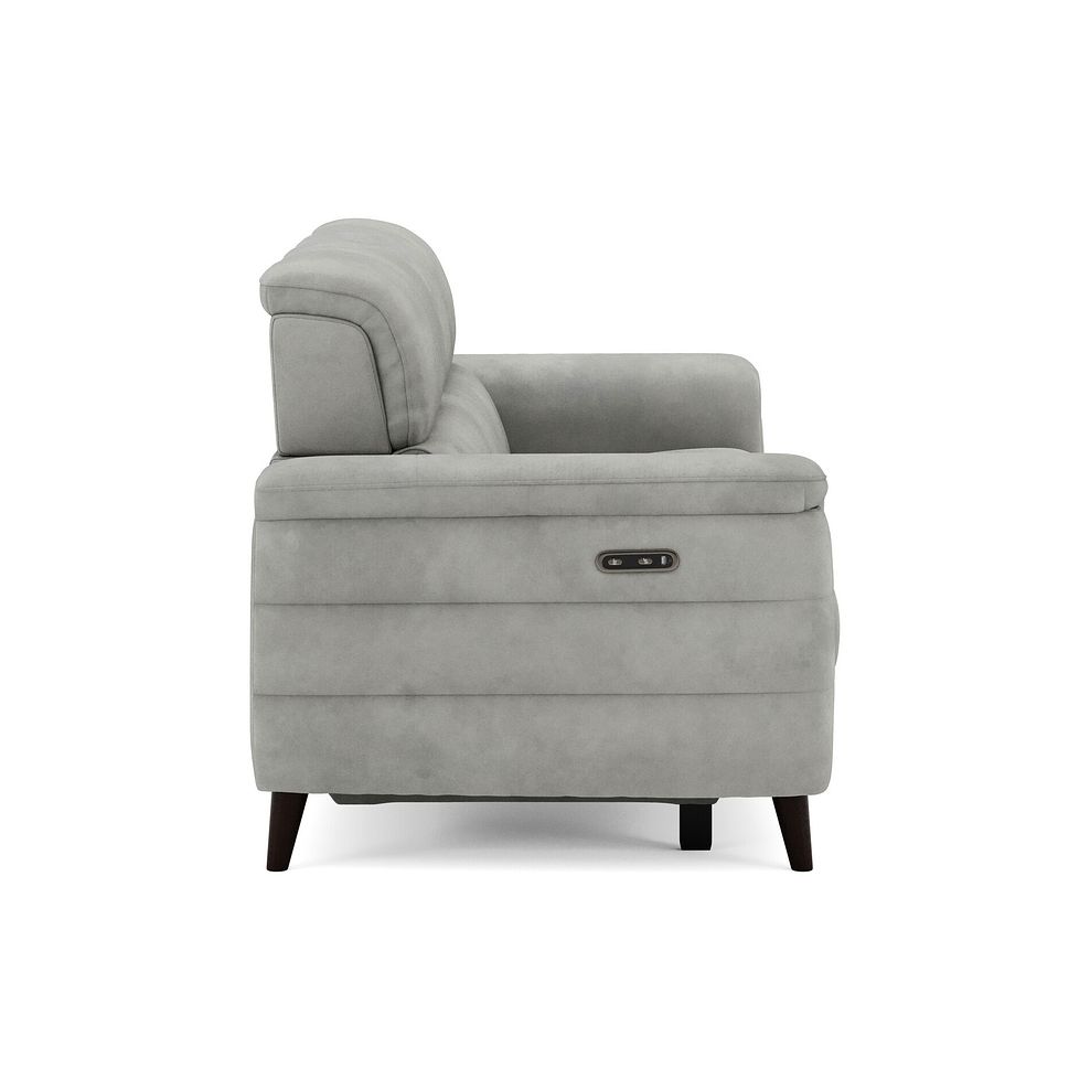 Cassius 3 Seater Power Recliner Sofa in Dexter Stone Fabric 4