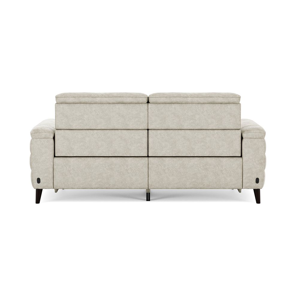 Cassius 3 Seater Power Recliner Sofa in Marble Cream Fabric 6