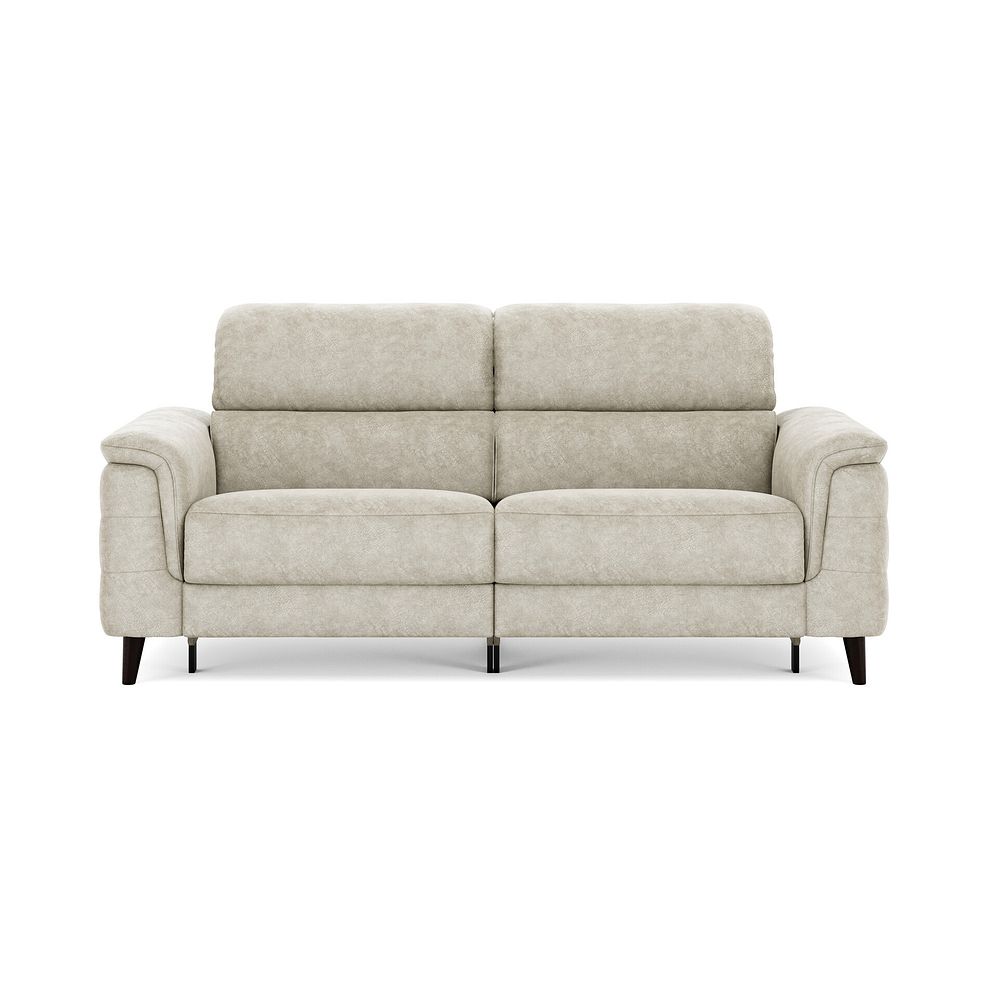 Cassius 3 Seater Power Recliner Sofa in Marble Cream Fabric 3