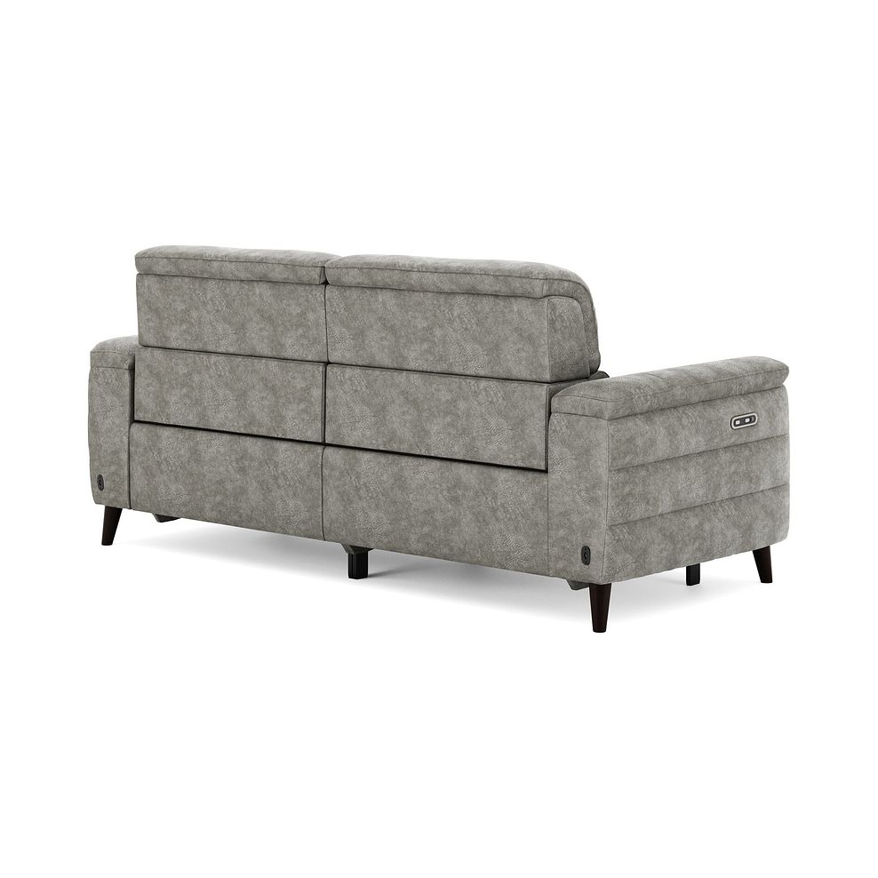 Cassius 3 Seater Power Recliner Sofa in Marble Mink Fabric 5