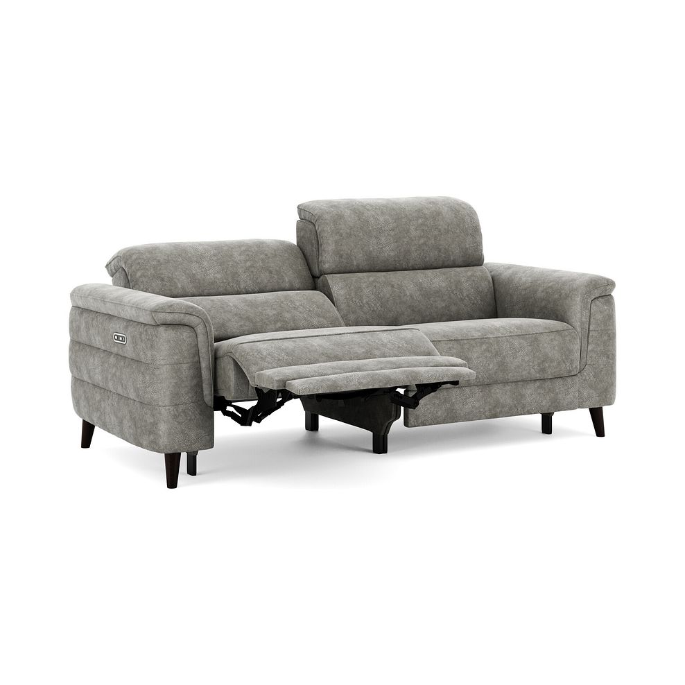 Cassius 3 Seater Power Recliner Sofa in Marble Mink Fabric 2