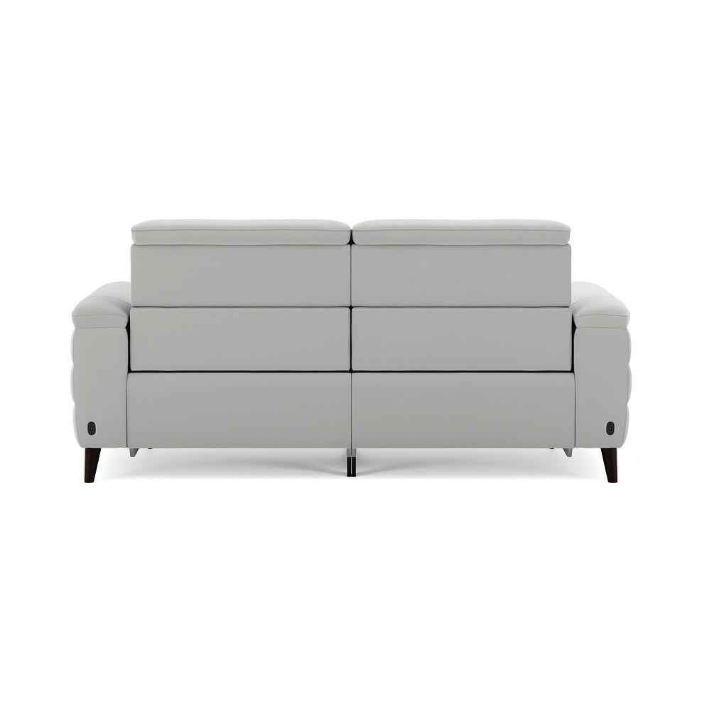 Cassius 3 Seater Power Recliner Sofa with Adjustable Power Headrests and Speakers in Bella Lead Grey Fabric 6
