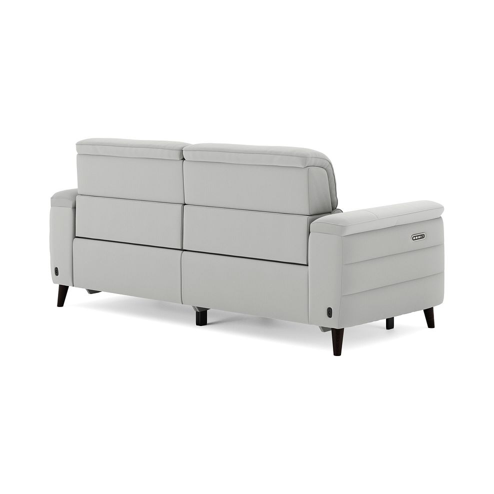 Cassius 3 Seater Power Recliner Sofa with Adjustable Power Headrests and Speakers in Bella Lead Grey Fabric 5