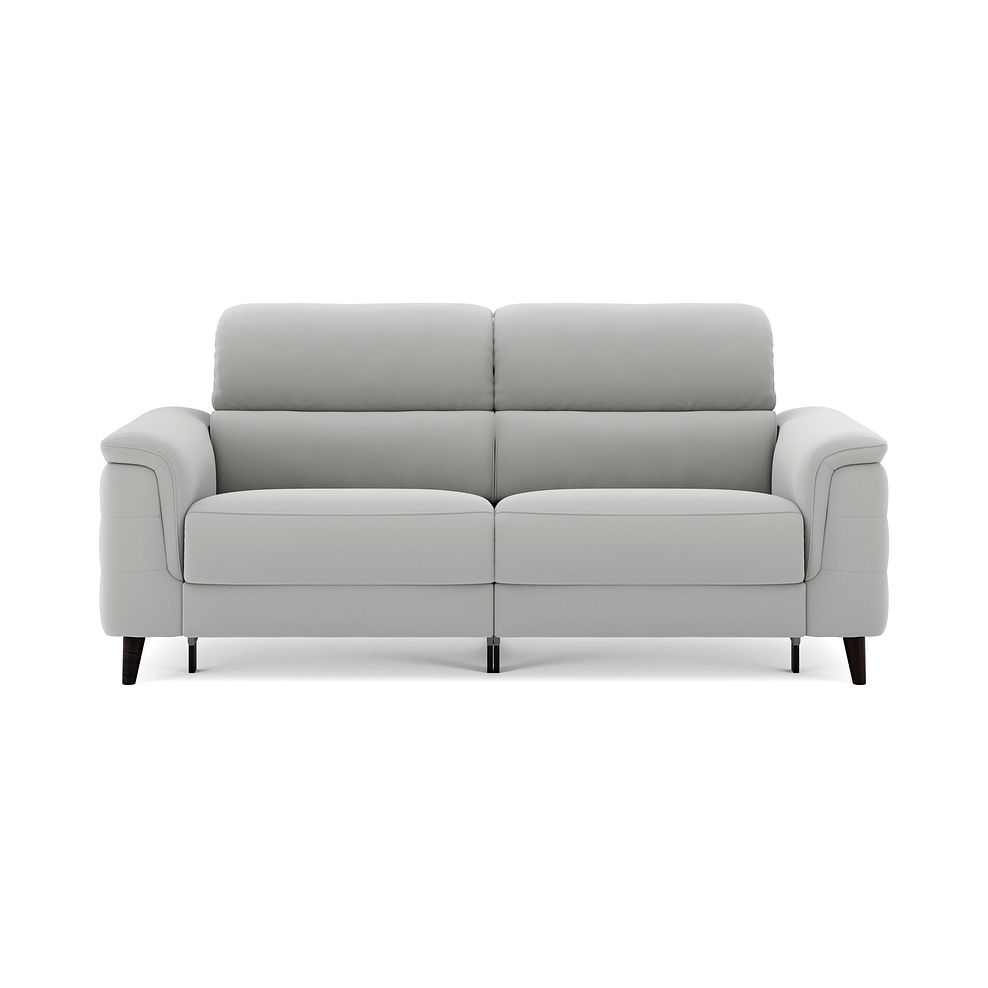 Cassius 3 Seater Power Recliner Sofa with Adjustable Power Headrests and Speakers in Bella Lead Grey Fabric 3
