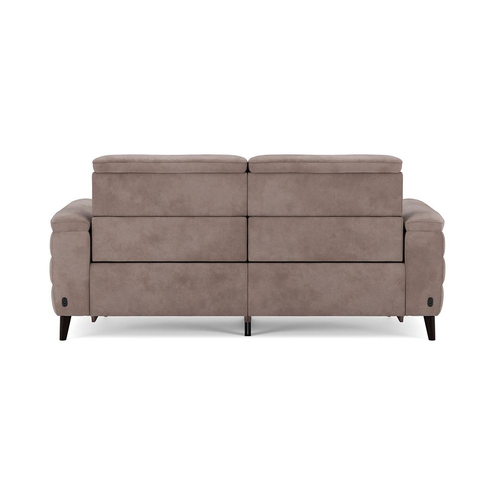 Cassius 3 Seater Power Recliner Sofa with Adjustable Power Headrests and Speakers in Dexter Nutmeg Fabric 6