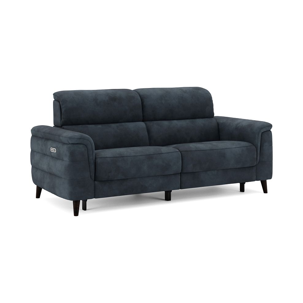 Cassius 3 Seater Power Recliner Sofa with Adjustable Power Headrests and Speakers in Dexter Shadow Fabric 1