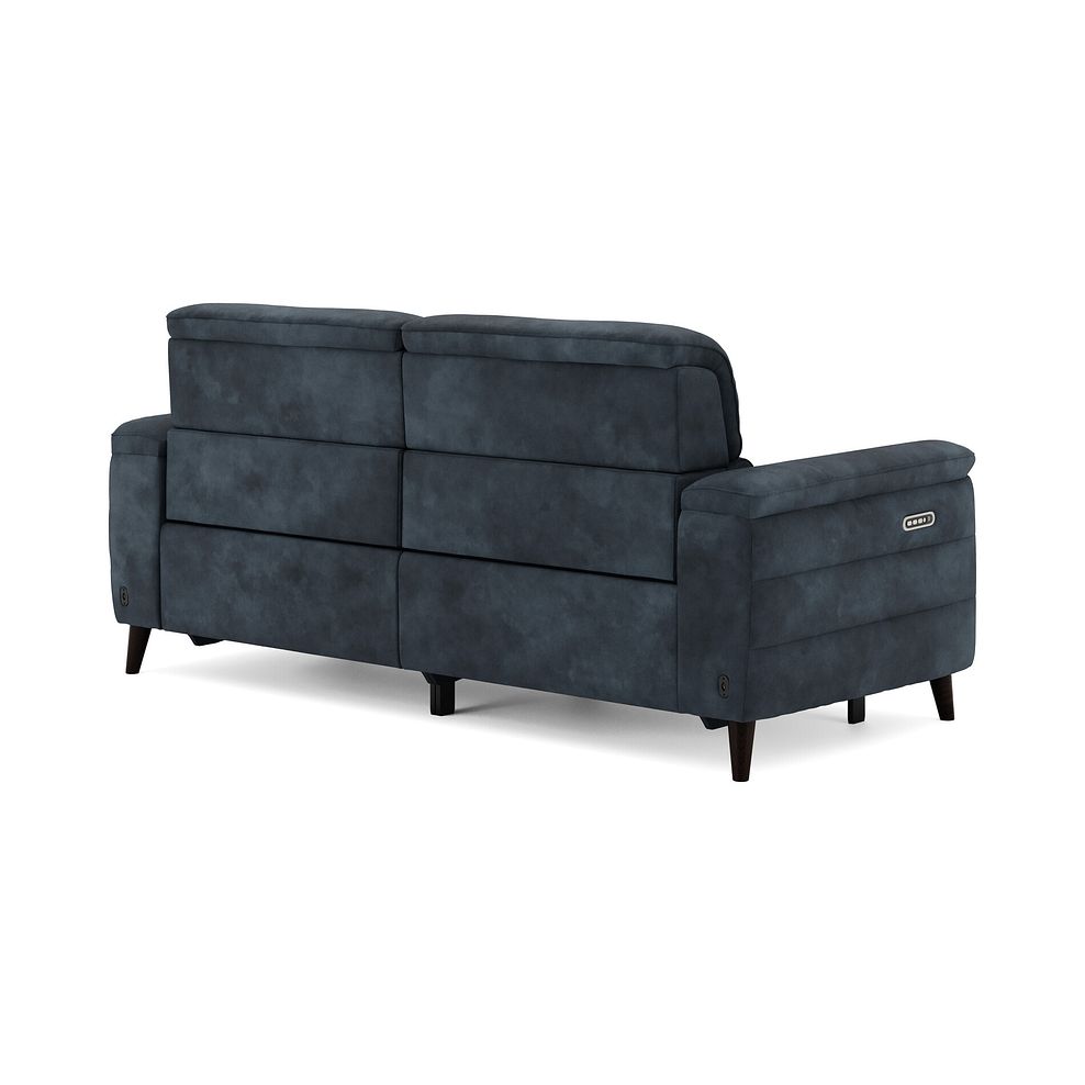 Cassius 3 Seater Power Recliner Sofa with Adjustable Power Headrests and Speakers in Dexter Shadow Fabric 5