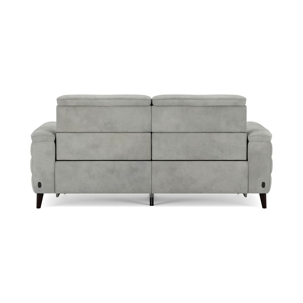 Cassius 3 Seater Power Recliner Sofa with Adjustable Power Headrests and Speakers in Dexter Stone Fabric 6