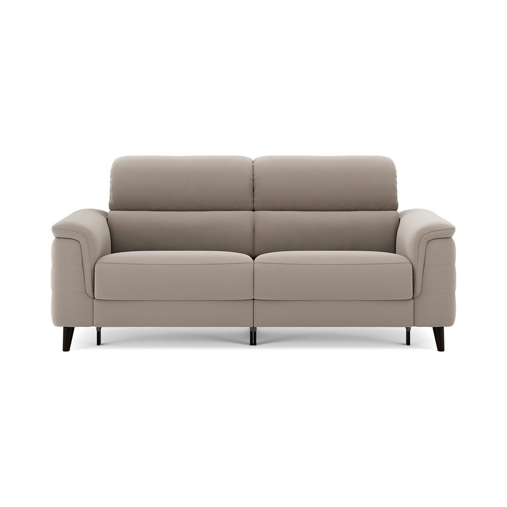 Cassius 3 Seater Power Recliner Sofa with Adjustable Power Headrests in Bella Latte Fabric 3