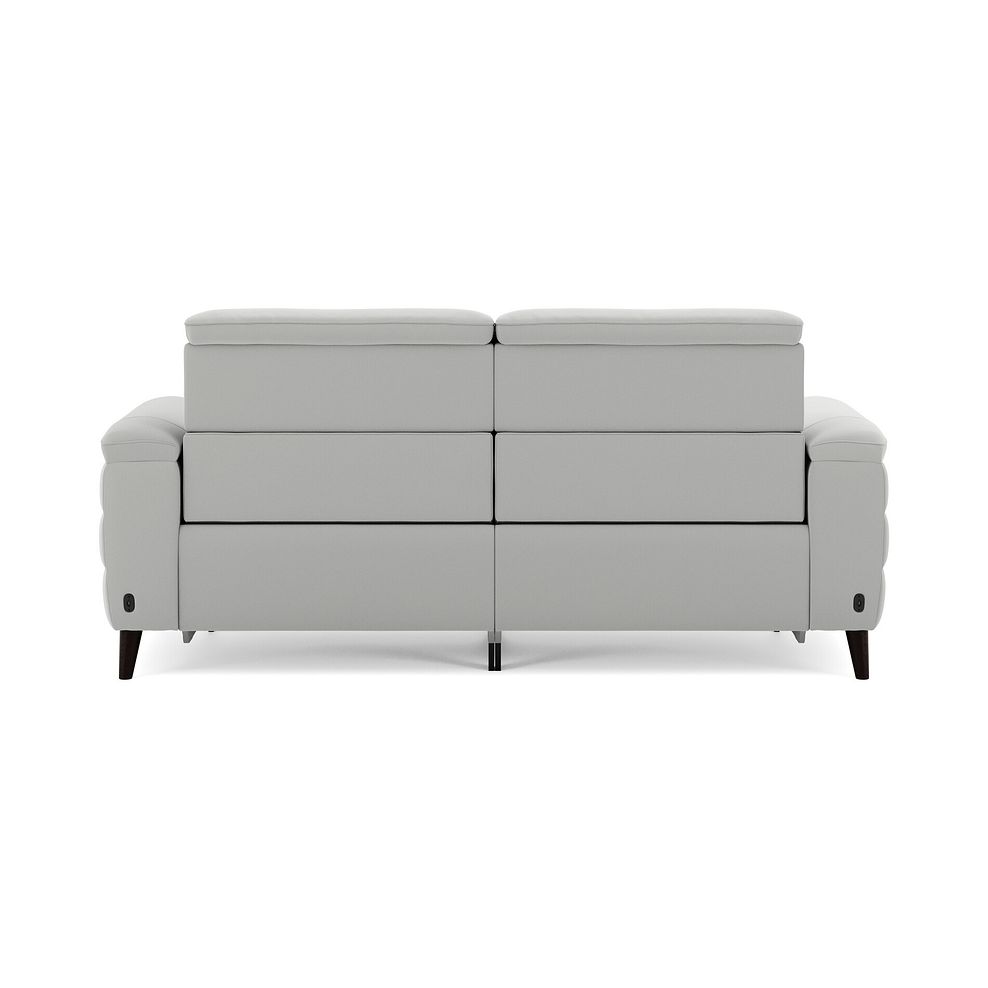 Cassius 3 Seater Power Recliner Sofa with Adjustable Power Headrests in Bella Lead Grey Fabric 6