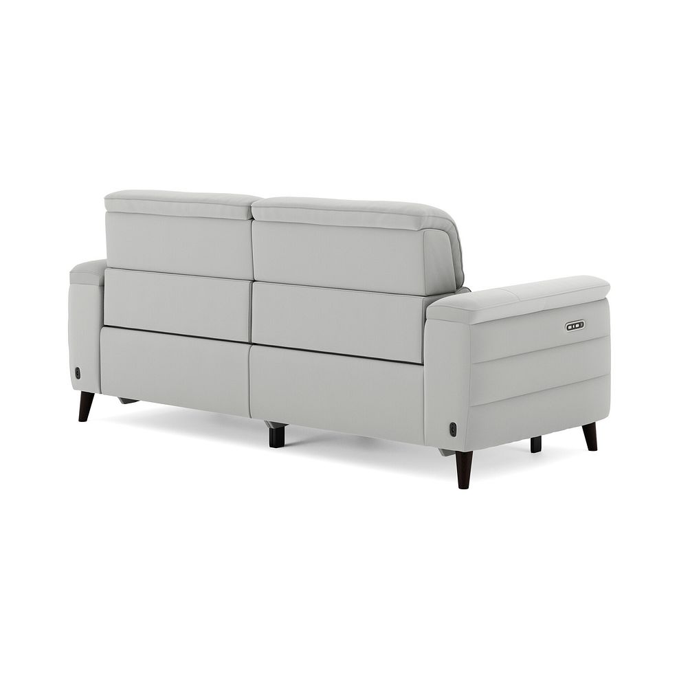Cassius 3 Seater Power Recliner Sofa with Adjustable Power Headrests in Bella Lead Grey Fabric 5