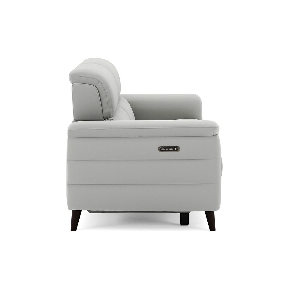 Cassius 3 Seater Power Recliner Sofa with Adjustable Power Headrests in Bella Lead Grey Fabric 4