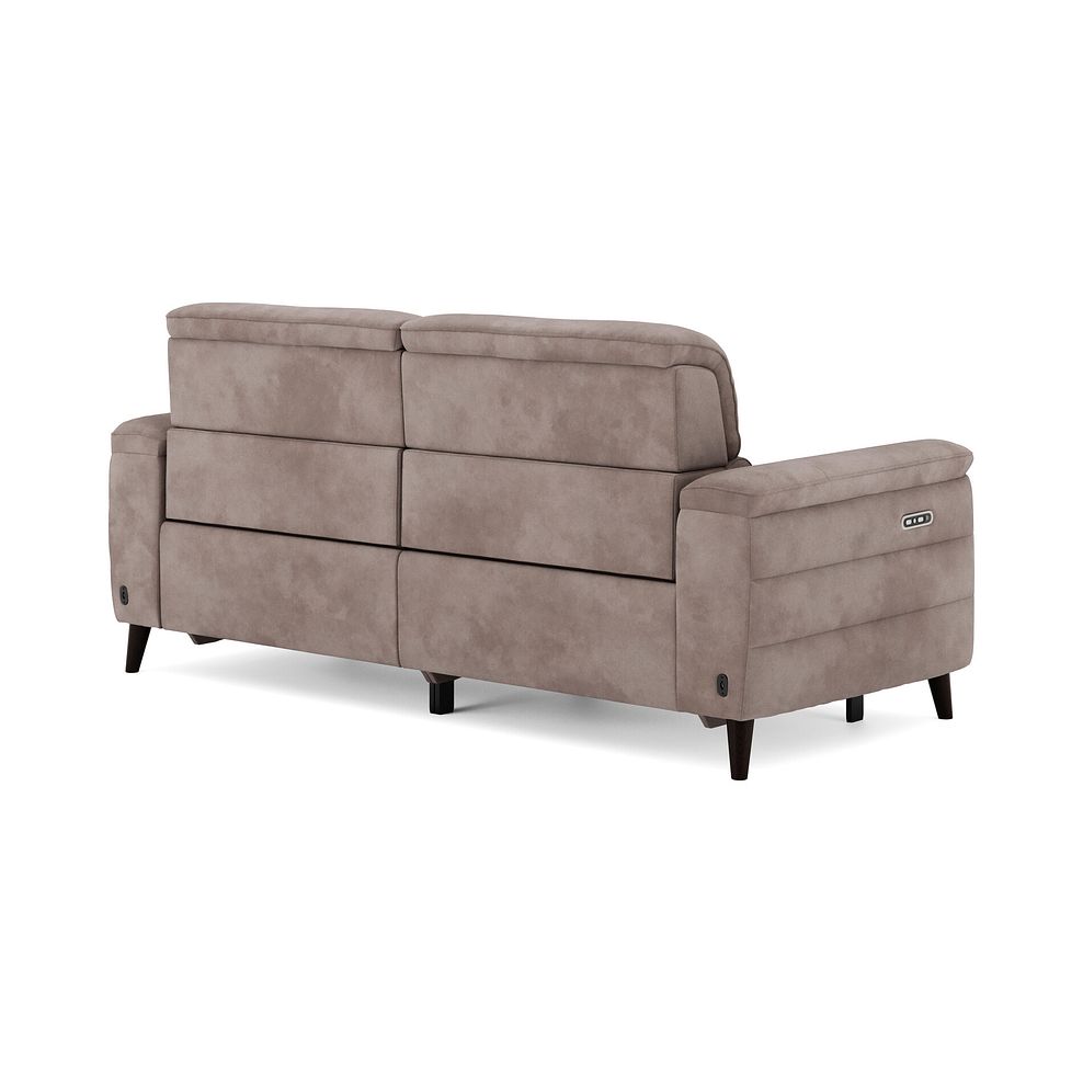 Cassius 3 Seater Power Recliner Sofa with Adjustable Power Headrests in Dexter Nutmeg Fabric 5