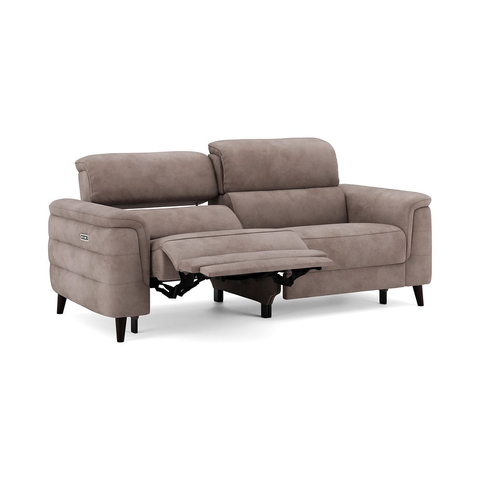 Cassius 3 Seater Power Recliner Sofa with Adjustable Power Headrests in Dexter Nutmeg Fabric 2