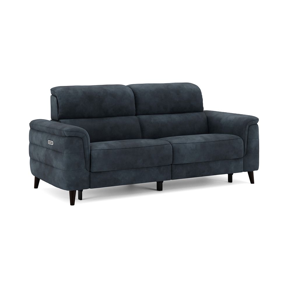 Cassius 3 Seater Power Recliner Sofa with Adjustable Power Headrests in Dexter Shadow Fabric 1
