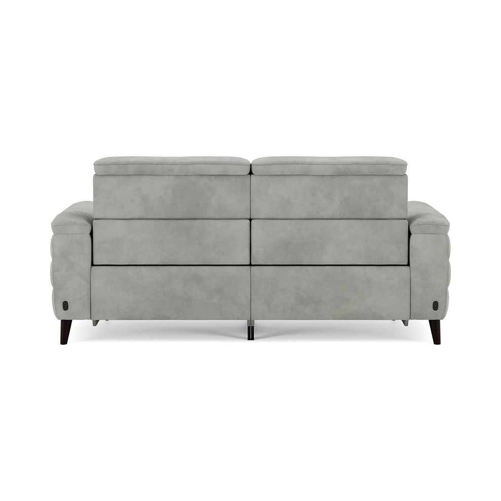 Cassius 3 Seater Power Recliner Sofa with Adjustable Power Headrests in Dexter Stone Fabric 6