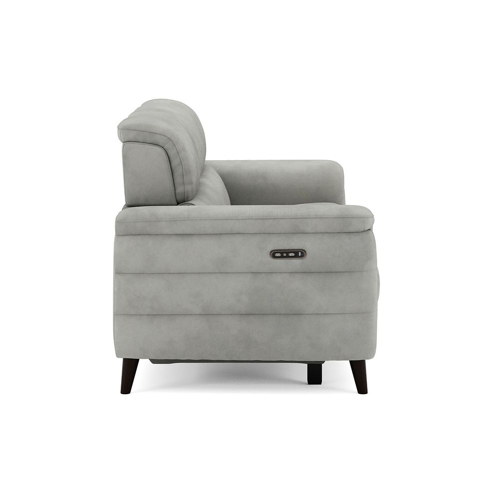 Cassius 3 Seater Power Recliner Sofa with Adjustable Power Headrests in Dexter Stone Fabric 4