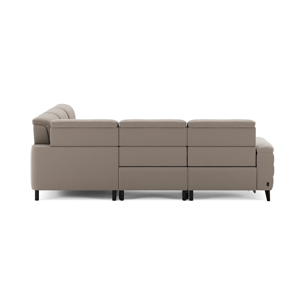 Cassius Large Corner Electric Recliner Sofa in Bella Latte Fabric 7