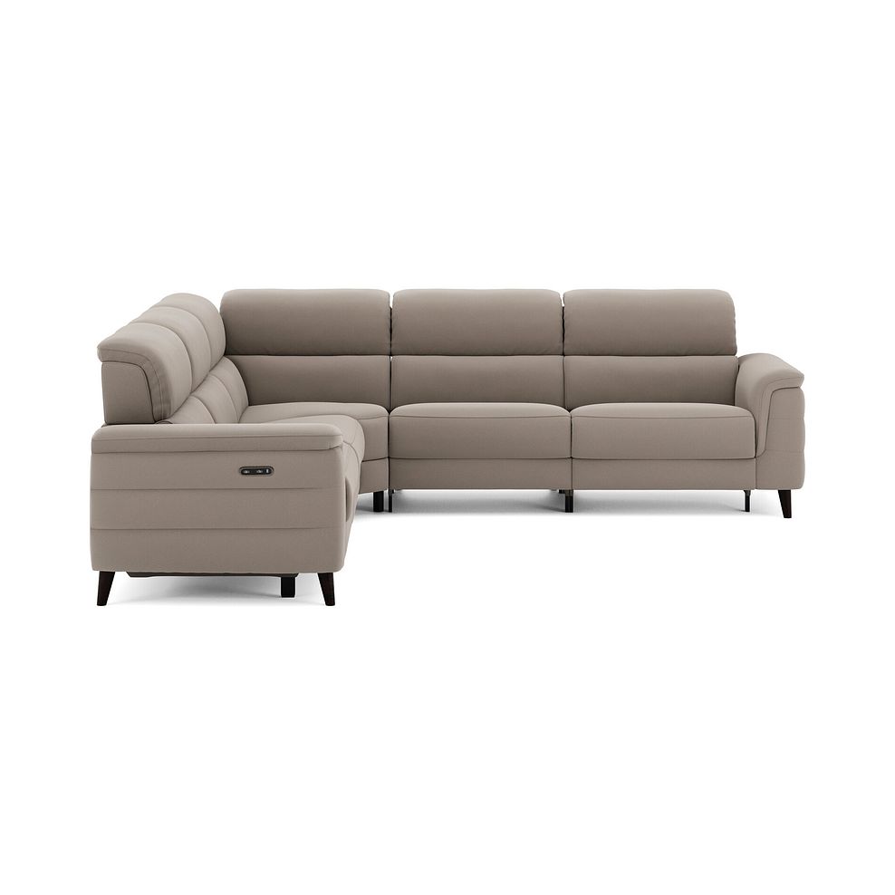Cassius Large Corner Electric Recliner Sofa in Bella Latte Fabric 5