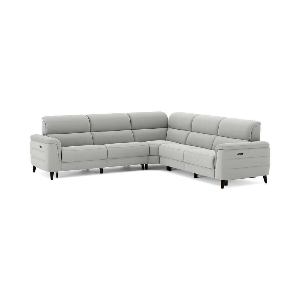 Cassius Large Corner Electric Recliner Sofa in Bella Lead Grey Fabric 2