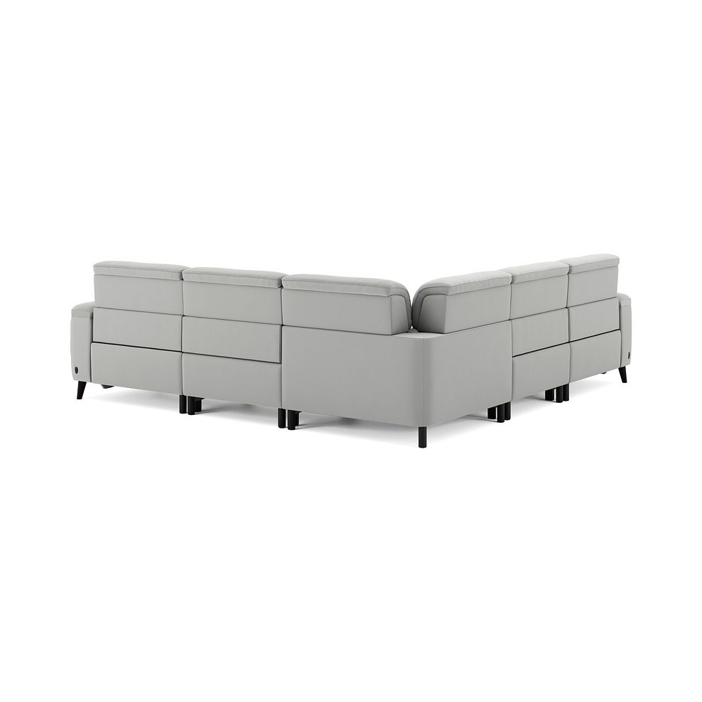 Cassius Large Corner Electric Recliner Sofa in Bella Lead Grey Fabric 6