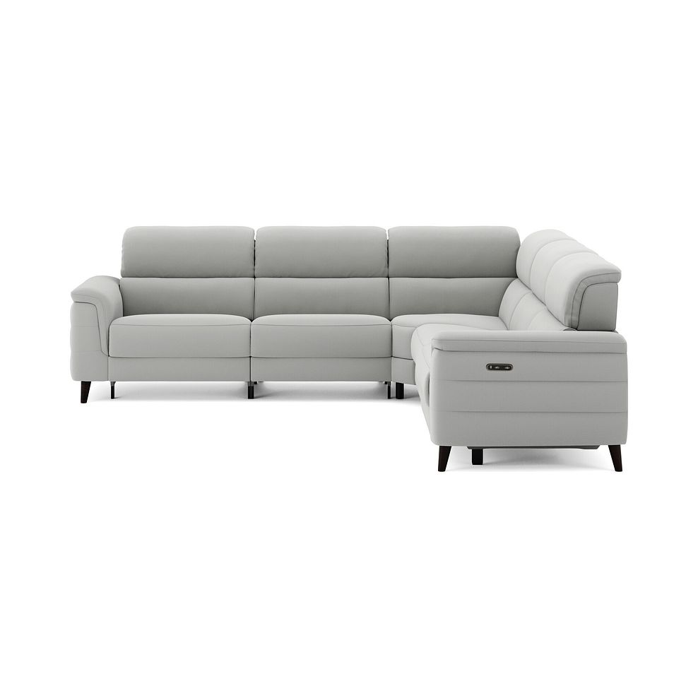 Cassius Large Corner Electric Recliner Sofa in Bella Lead Grey Fabric 4