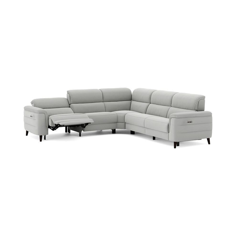 Cassius Large Corner Electric Recliner Sofa in Bella Lead Grey Fabric 3