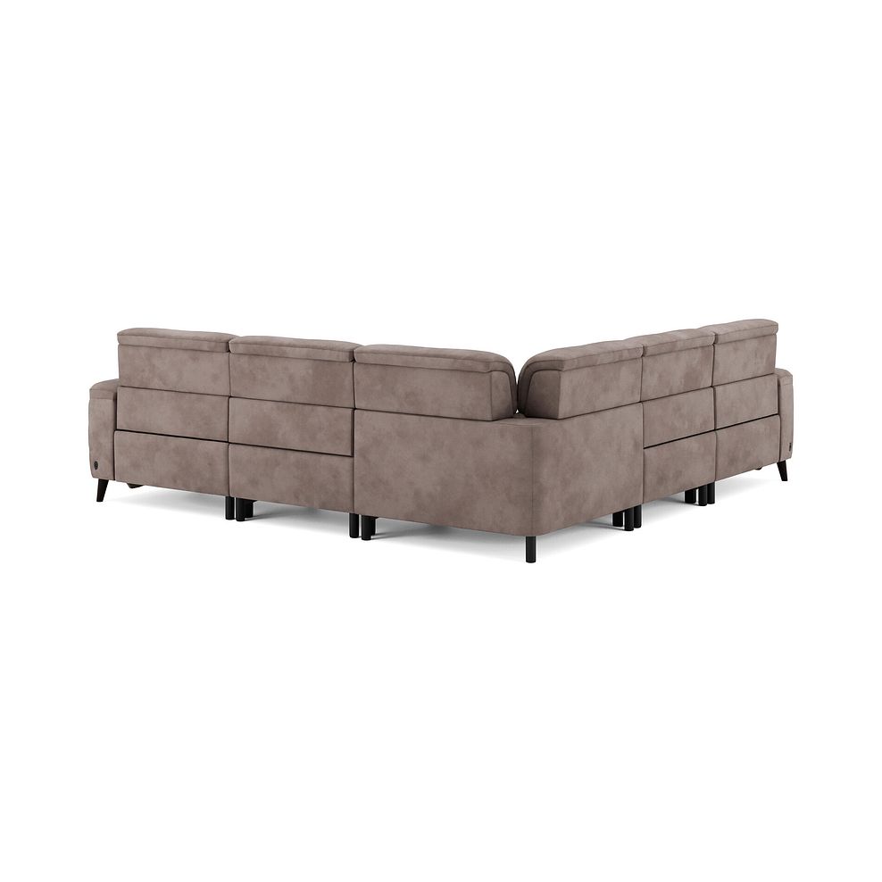 Cassius Large Corner Electric Recliner Sofa in Dexter Nutmeg Fabric 6