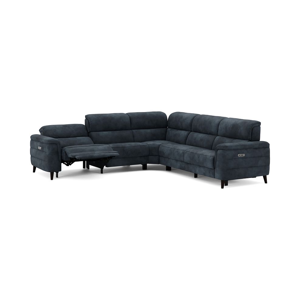 Cassius Large Corner Electric Recliner Sofa in Dexter Shadow Fabric 3