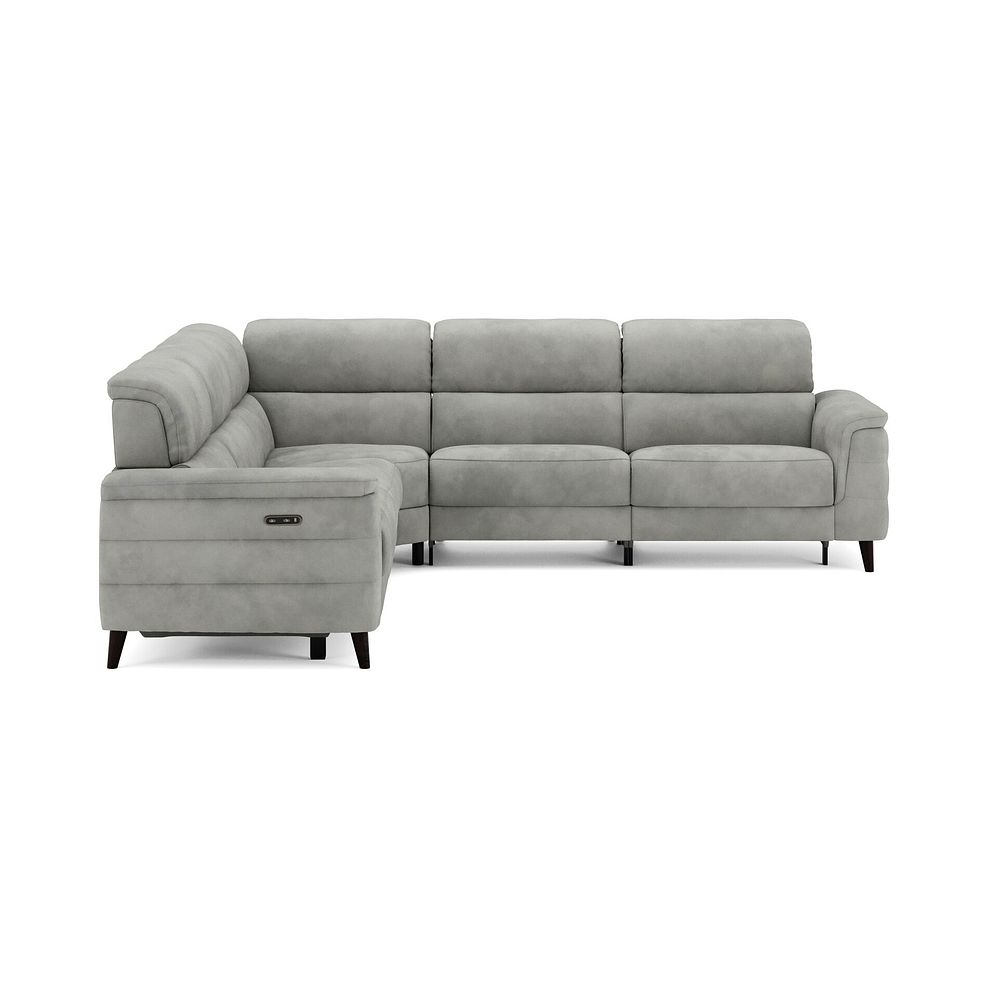Cassius Large Corner Electric Recliner Sofa in Dexter Stone Fabric 5