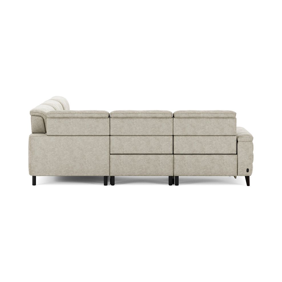 Cassius Large Corner Electric Recliner Sofa in Marble Cream Fabric 7