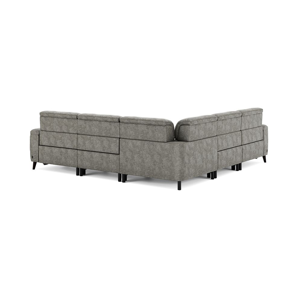 Cassius Large Corner Electric Recliner Sofa in Marble Mink Fabric 6