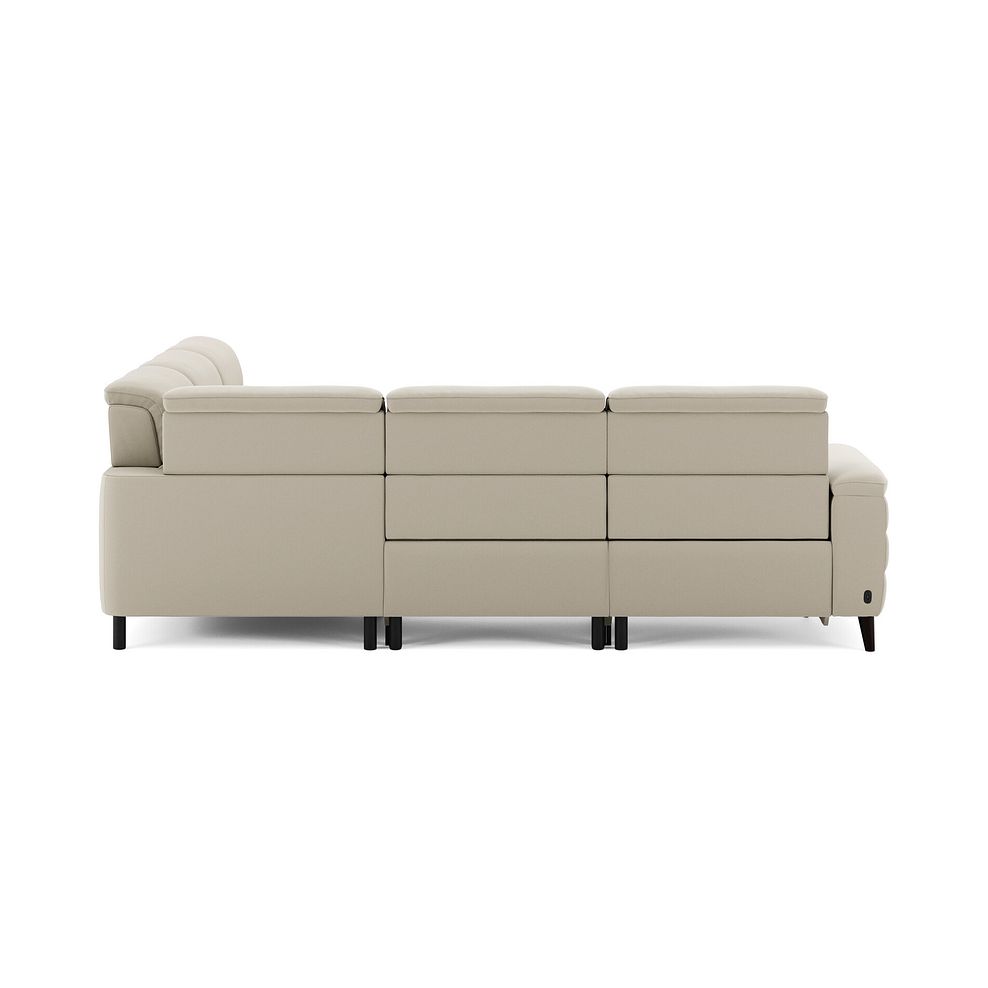Cassius Large Corner Electric Recliner Sofa with Adjustable Power Headrests in Bella Barley White Fabric 7