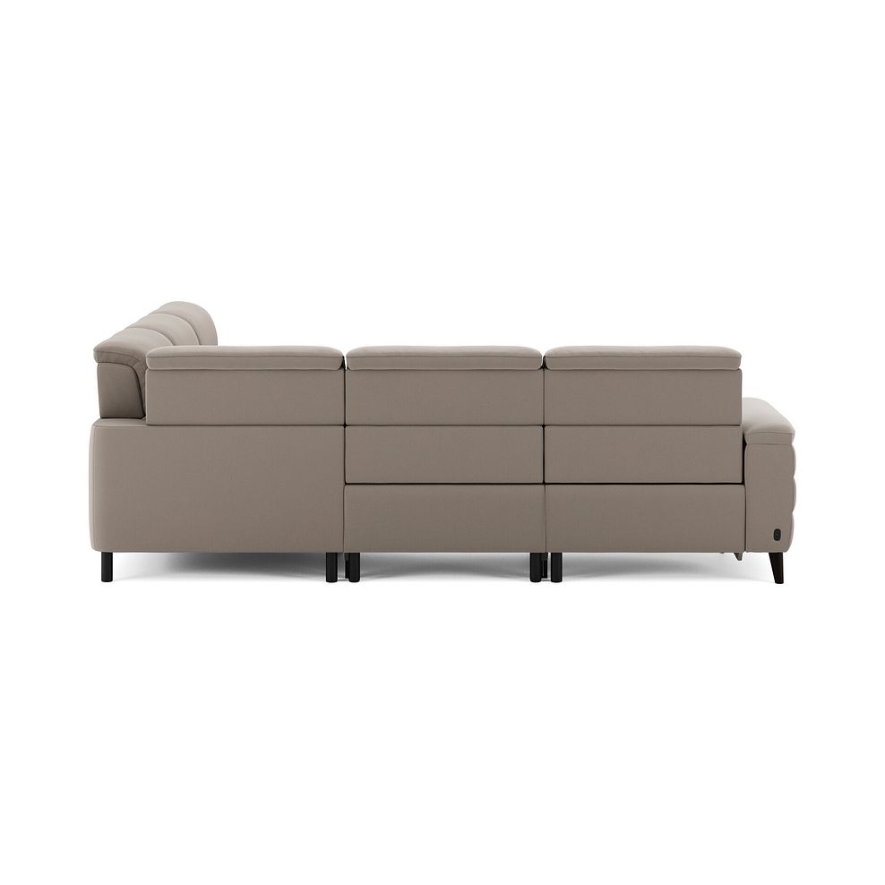 Cassius Large Corner Electric Recliner Sofa with Adjustable Power Headrests in Bella Latte Fabric 7