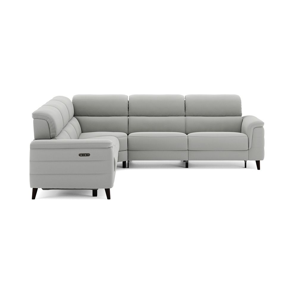 Cassius Large Corner Electric Recliner Sofa with Adjustable Power Headrests in Bella Lead Grey Fabric 5