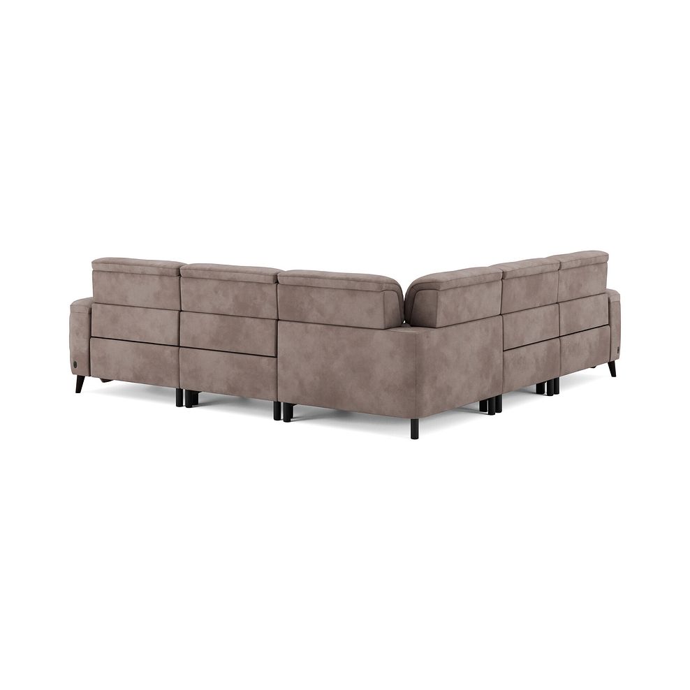 Cassius Large Corner Electric Recliner Sofa with Adjustable Power Headrests in Dexter Nutmeg Fabric 6
