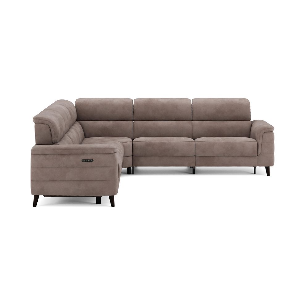 Cassius Large Corner Electric Recliner Sofa with Adjustable Power Headrests in Dexter Nutmeg Fabric 5