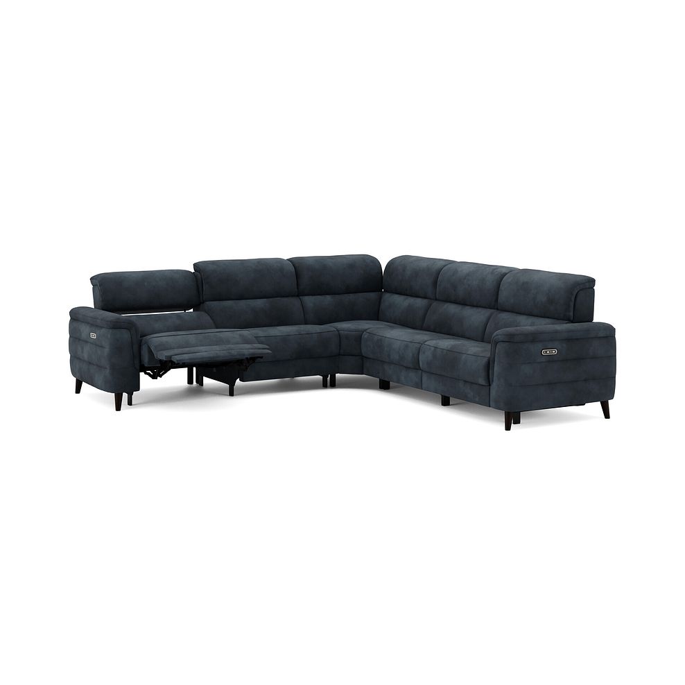 Cassius Large Corner Electric Recliner Sofa with Adjustable Power Headrests in Dexter Shadow Fabric 3