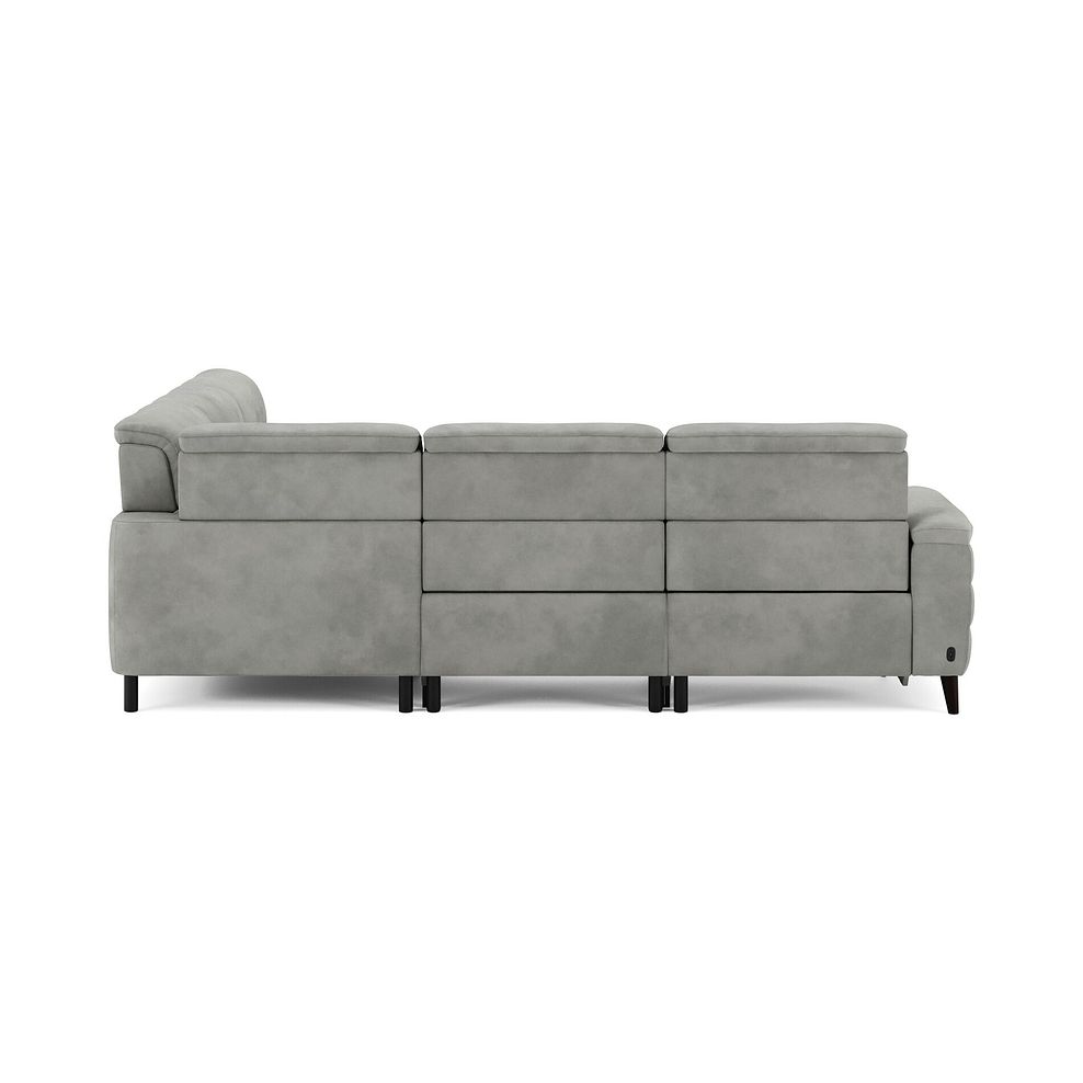 Cassius Large Corner Electric Recliner Sofa with Adjustable Power Headrests in Dexter Stone Fabric 7