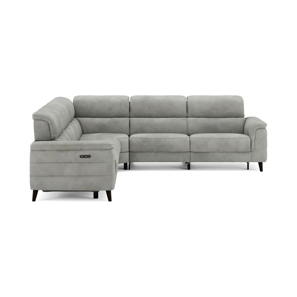 Cassius Large Corner Electric Recliner Sofa with Adjustable Power Headrests in Dexter Stone Fabric 5