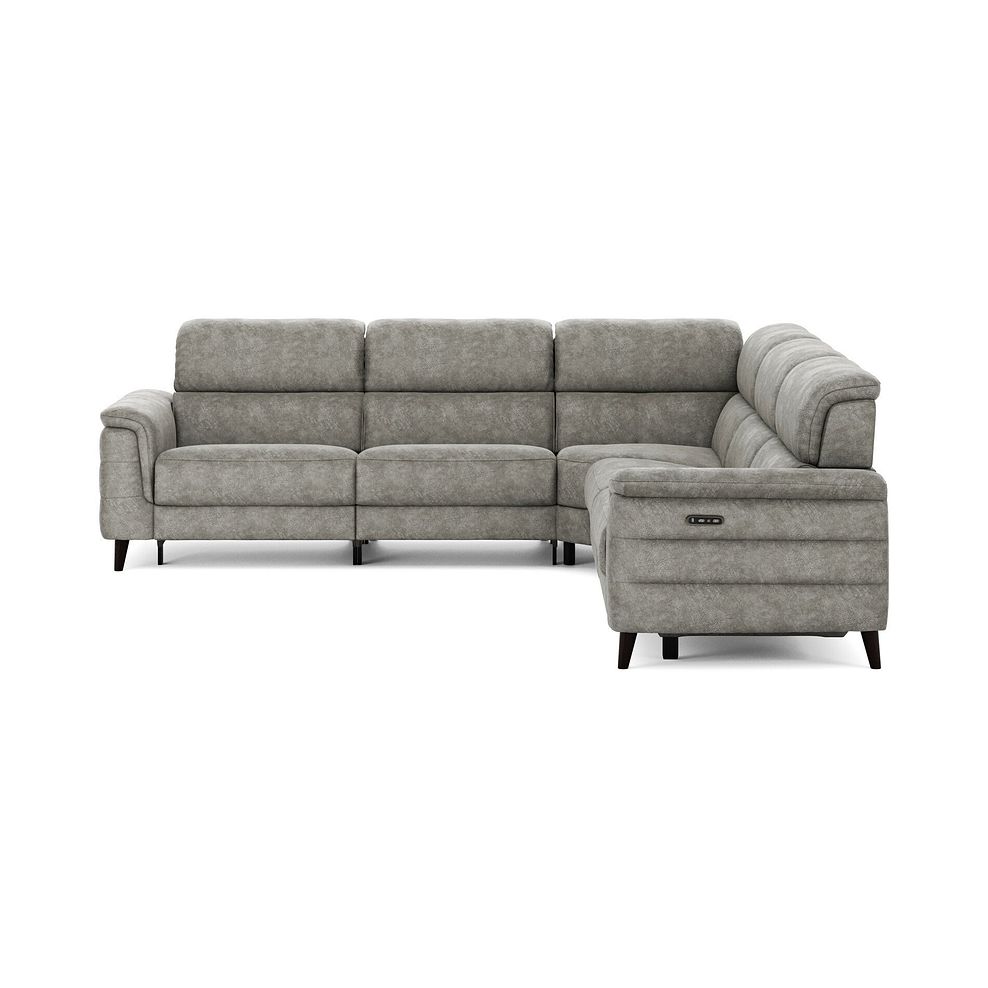 Cassius Large Corner Electric Recliner Sofa with Adjustable Power Headrests in Marble Mink Fabric 4