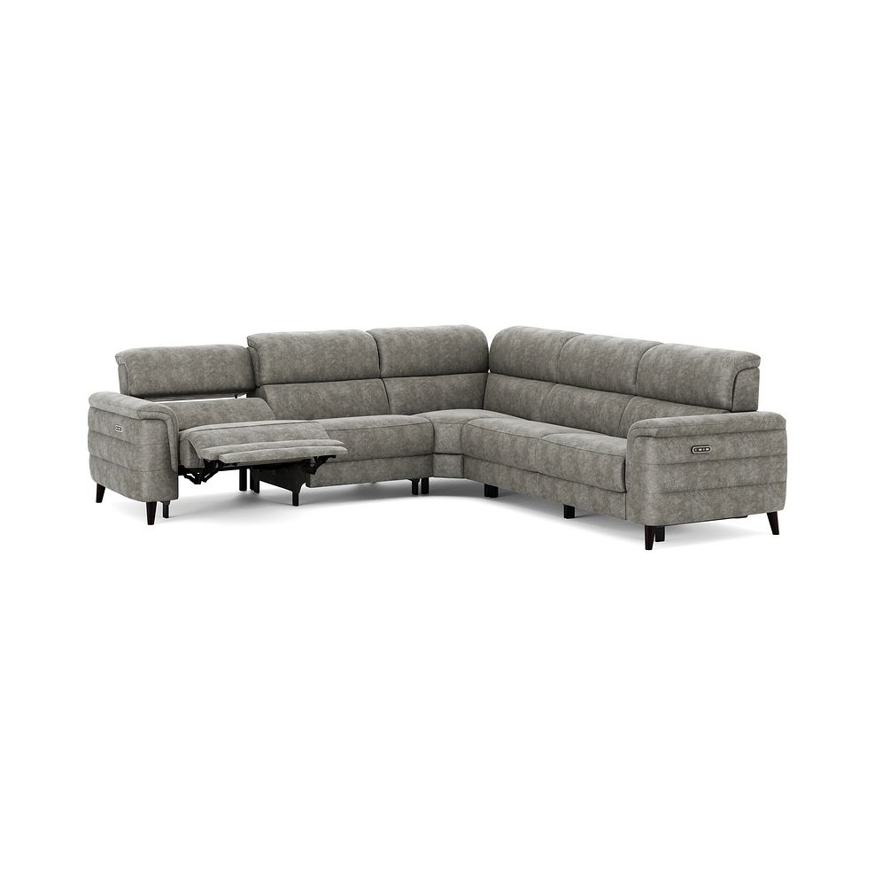 Cassius Large Corner Electric Recliner Sofa with Adjustable Power Headrests in Marble Mink Fabric 3