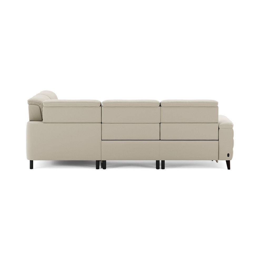Cassius Left hand Corner Electric Recliner Sofa in Bella Barley White Fabric 7