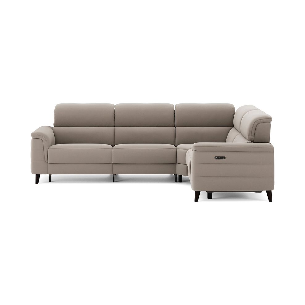 Cassius Left hand Corner Electric Recliner Sofa in Bella Latte Fabric 4