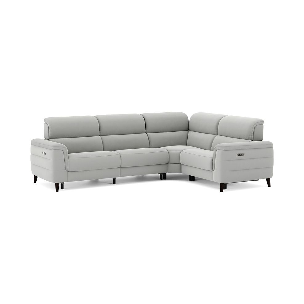Cassius Left hand Corner Electric Recliner Sofa in Bella Lead Grey Fabric 2