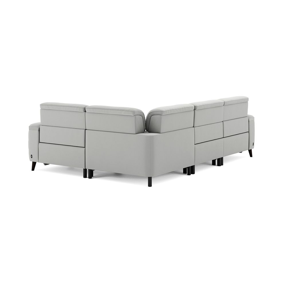 Cassius Left hand Corner Electric Recliner Sofa in Bella Lead Grey Fabric 6