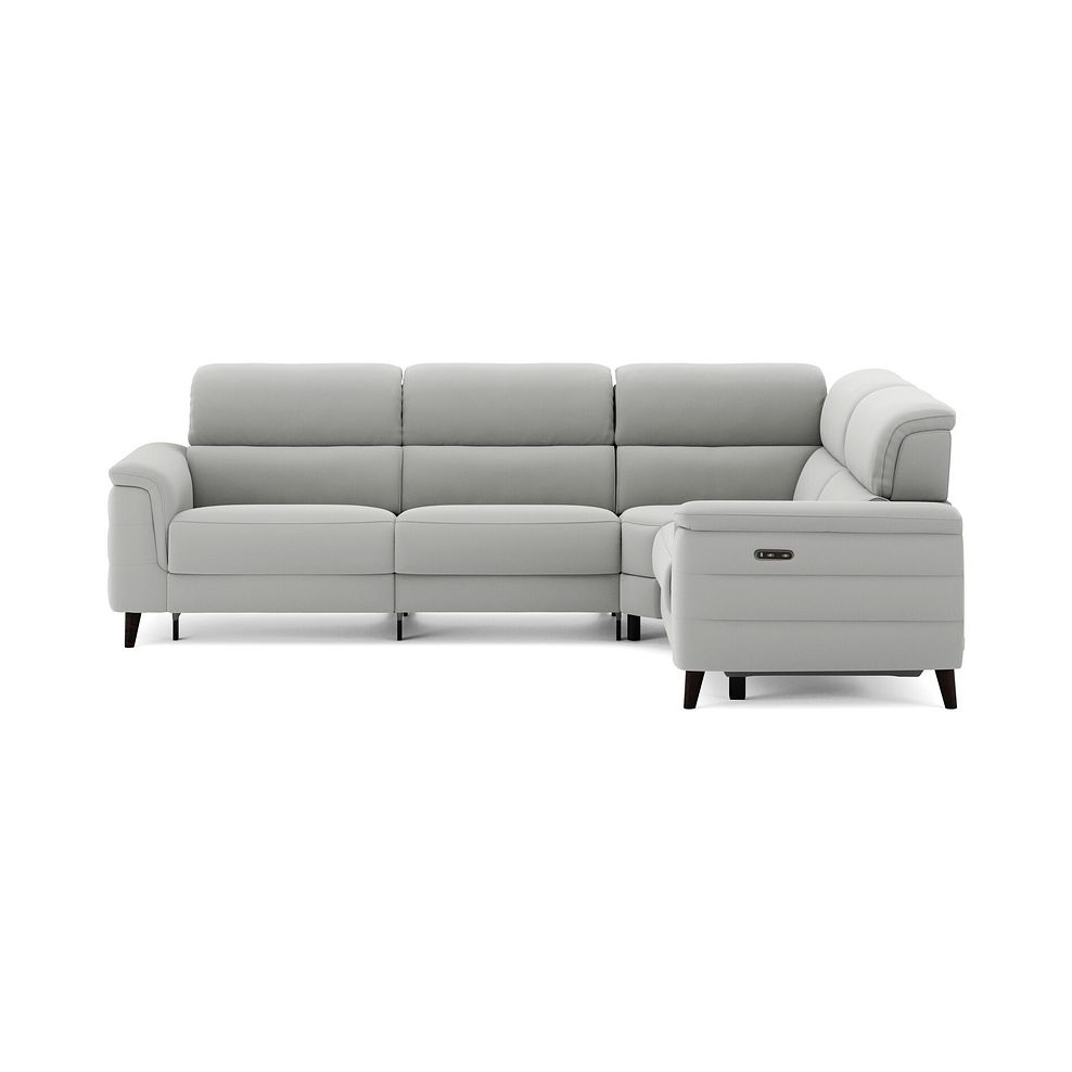Cassius Left hand Corner Electric Recliner Sofa in Bella Lead Grey Fabric 4